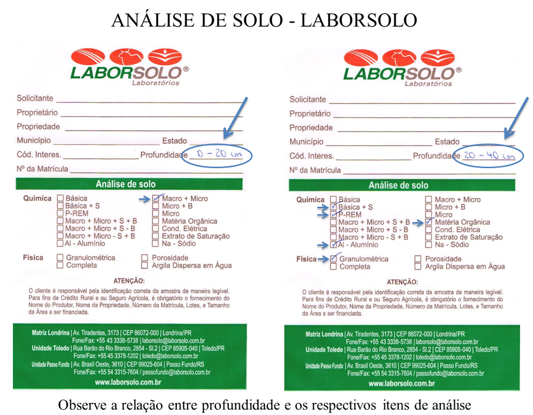 Análise de solo - química do Solo Laborsolo